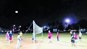 Volleyball Players playing in ground