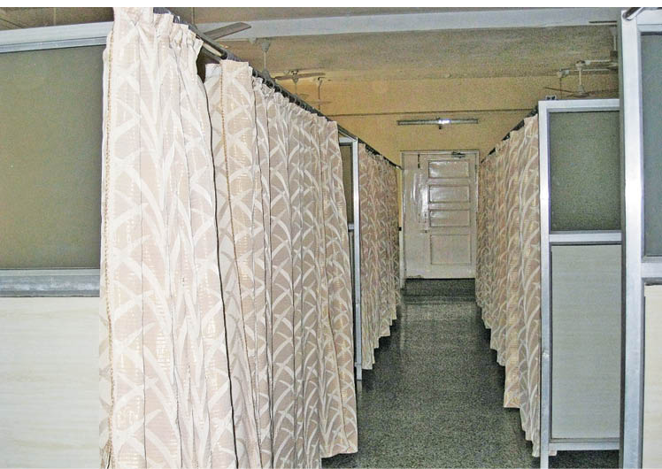 The Parsi General Ward with partitions that provide privacy at the same low cost.